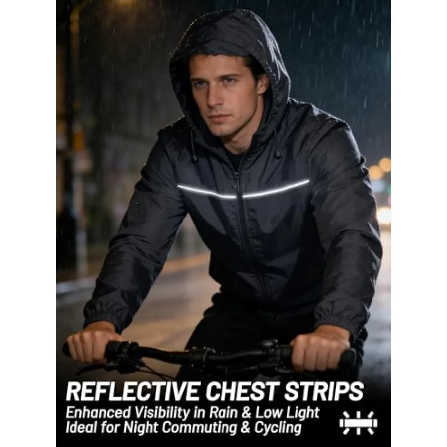 Mens Rain Jacket Packable