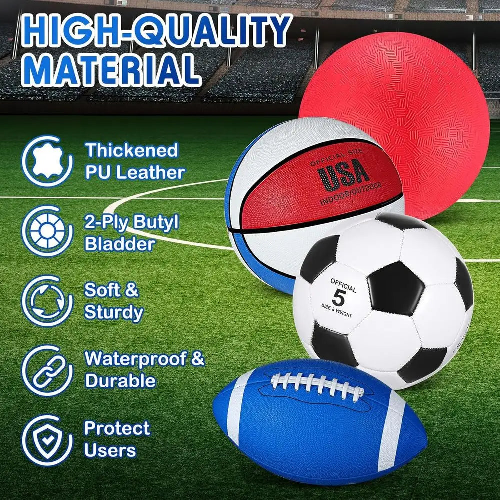 4-Piece Sports Balls Set: