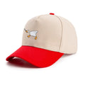 Embroidered baseball cap with goose pattern