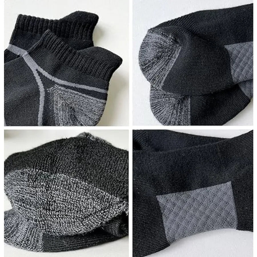 Men's Ankle Athletic Cushioned Anti-Blister Socks