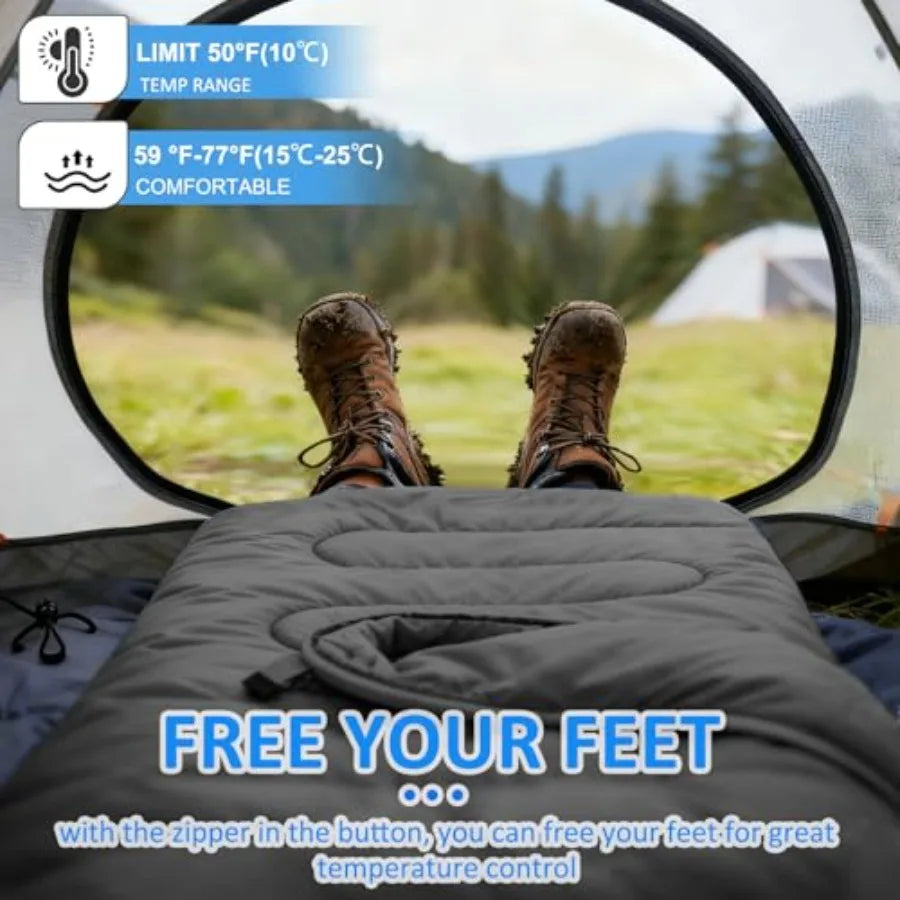 Camping Sleeping Bag Warm and Cool Weather