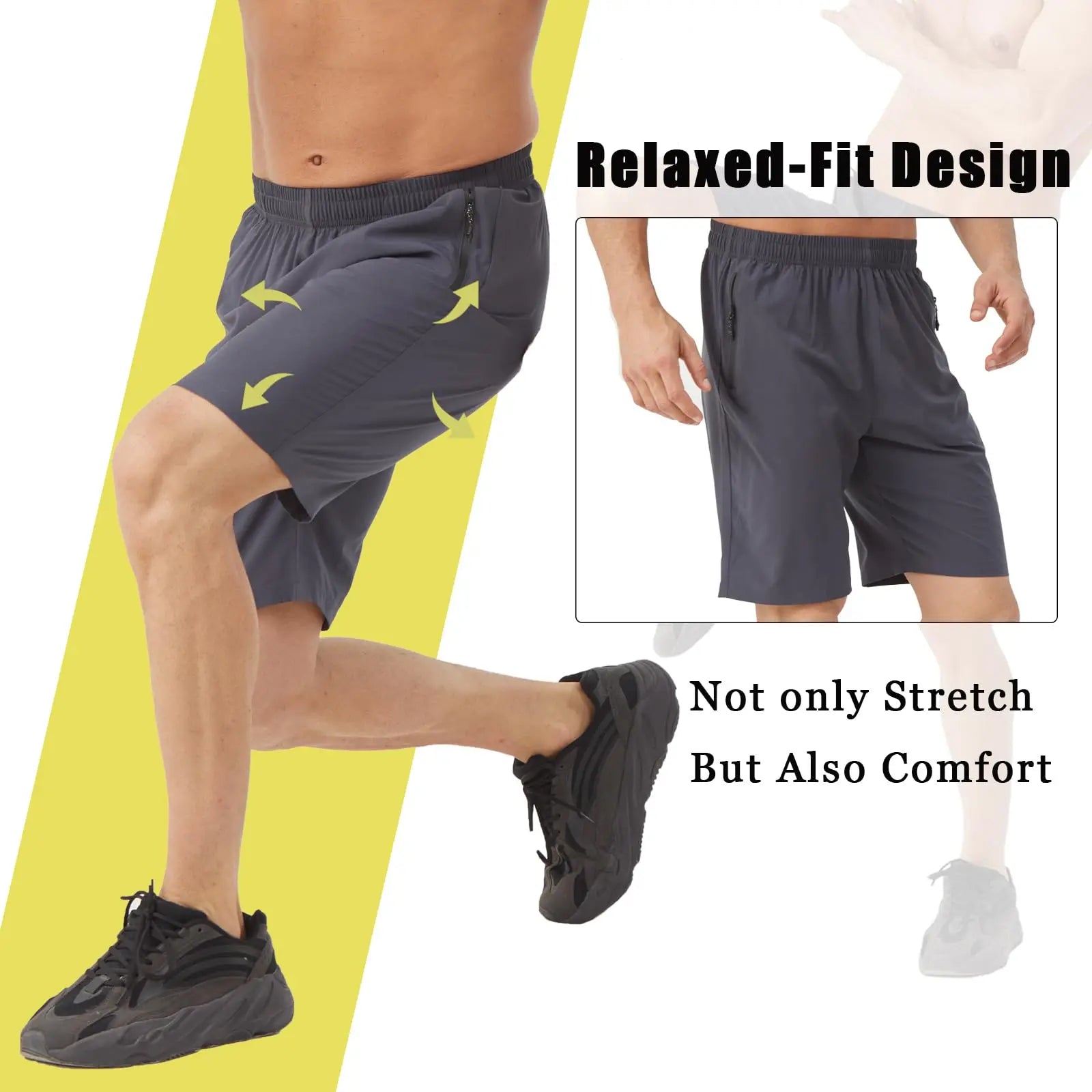 2 Pack Mens Basketball Quick Dry Shorts