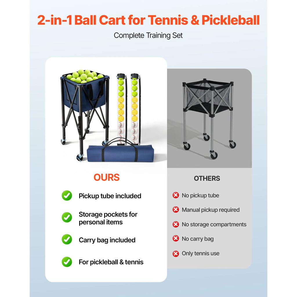 2-in-1 Foldable Tennis & Pickleball Hopper