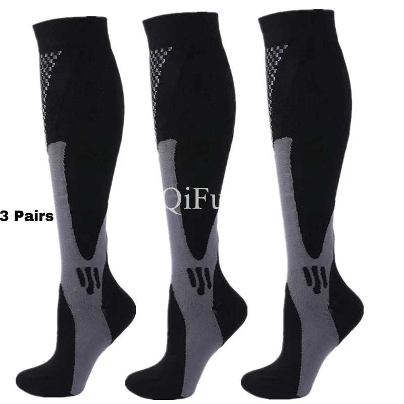 Pairs Men Compression Socks Football Soccer
