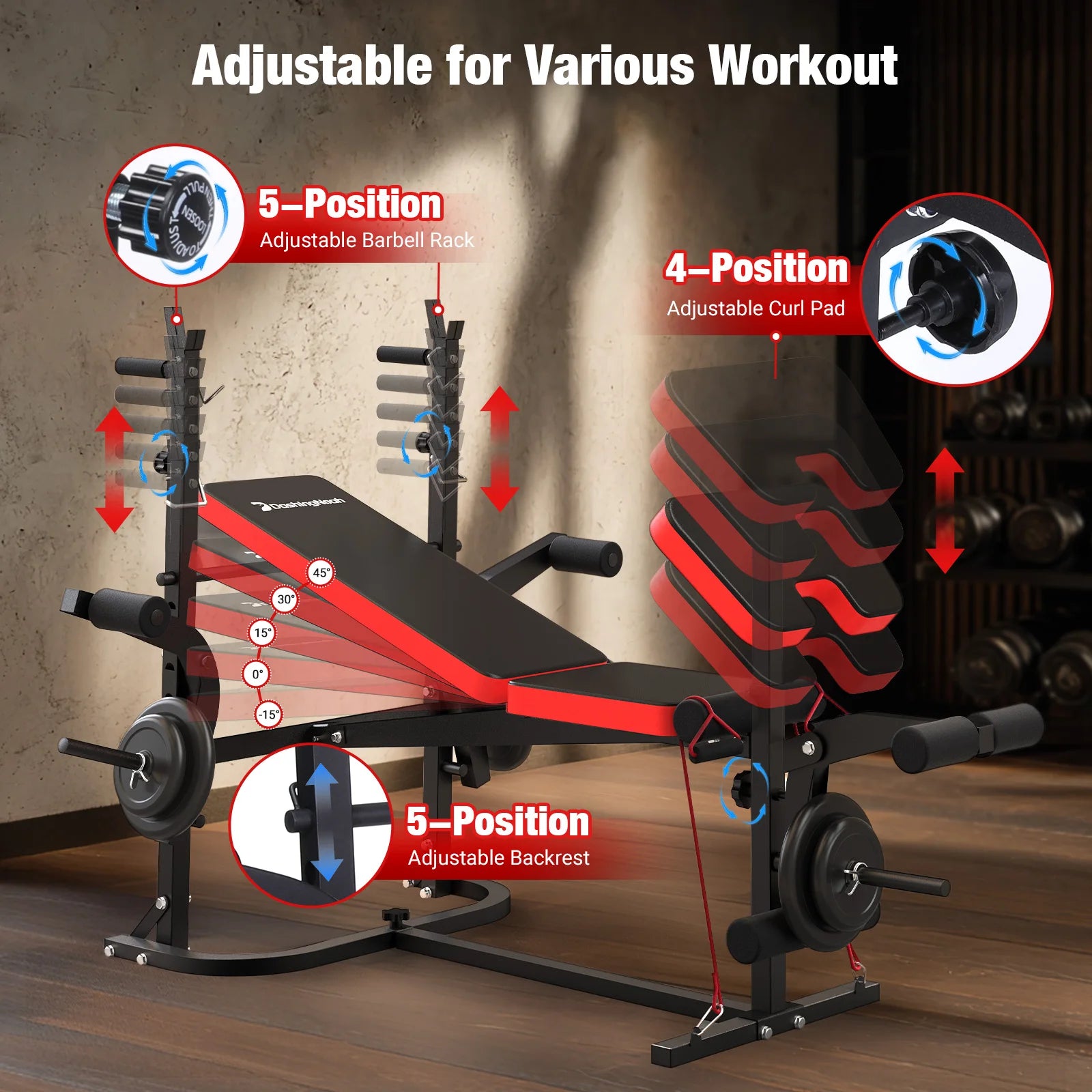 6-in-1 Weight Bench Set 794 LBS