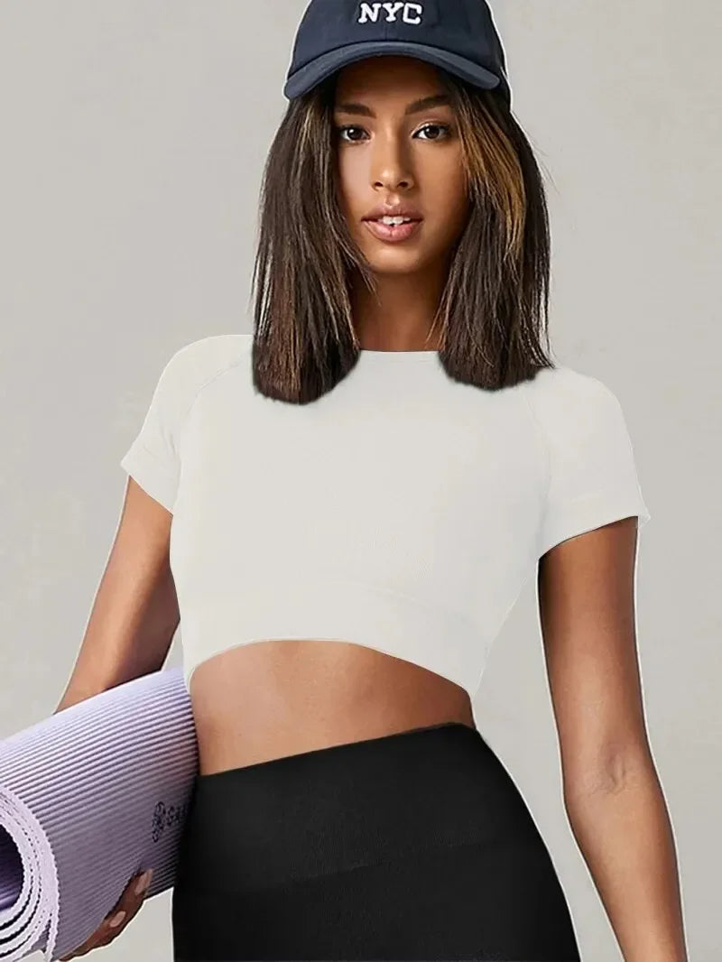 Women Yoga Top Seamless Sport T Shirts
