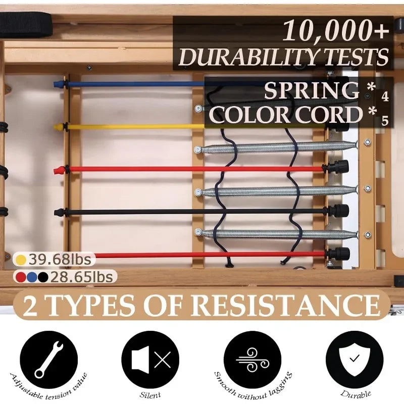 Foldable Pilates Reformer With Square Box