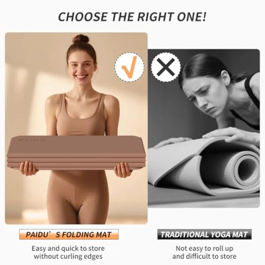 Foldable Fitness Yoga Mat 2/5" 10MM