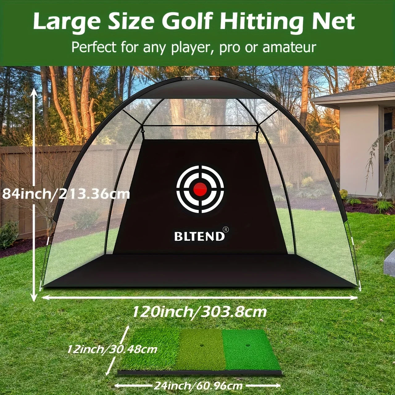 Heavy Duty Golf Hitting Net, 10x7ft