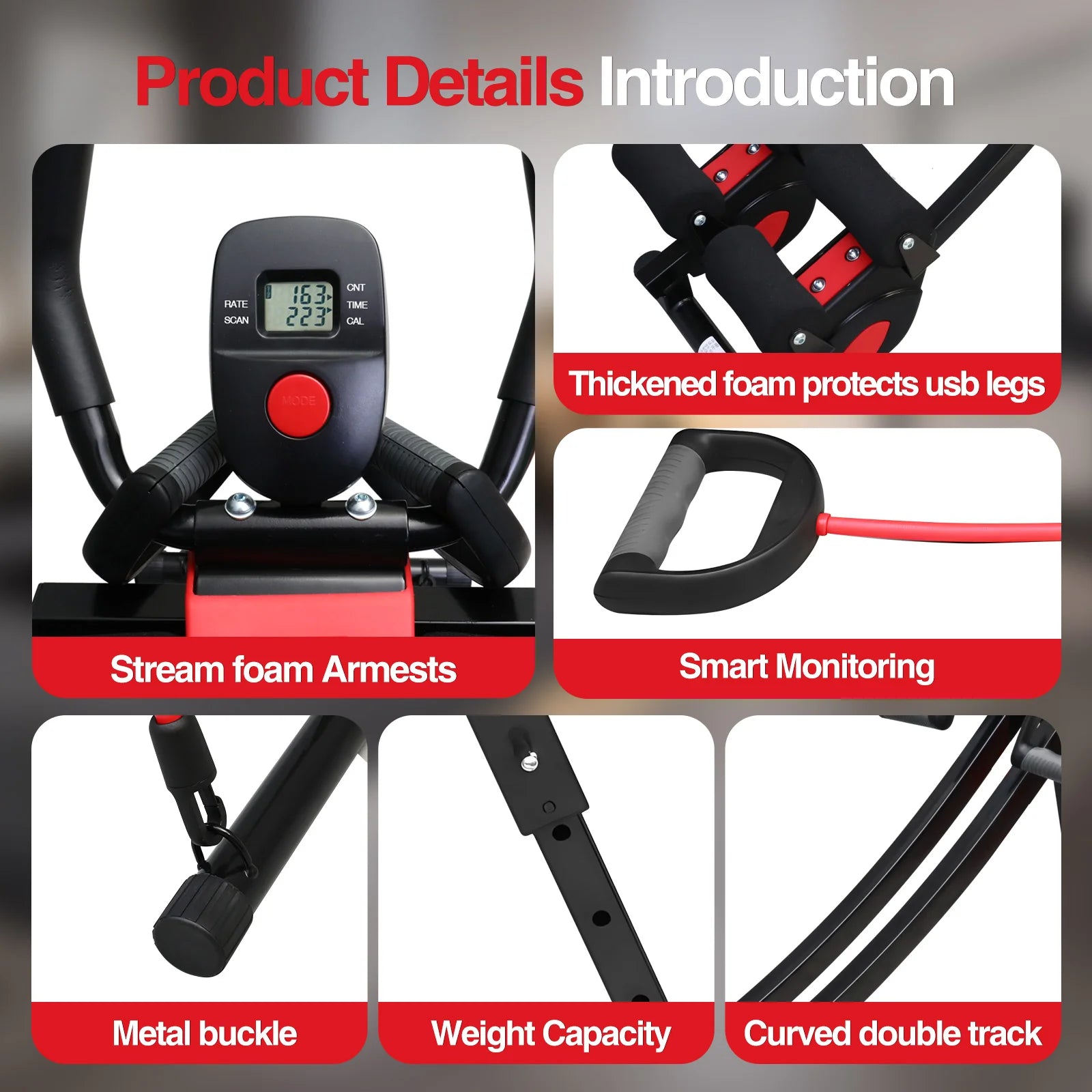 Abdominal Curling Exercise Machine Adjustable