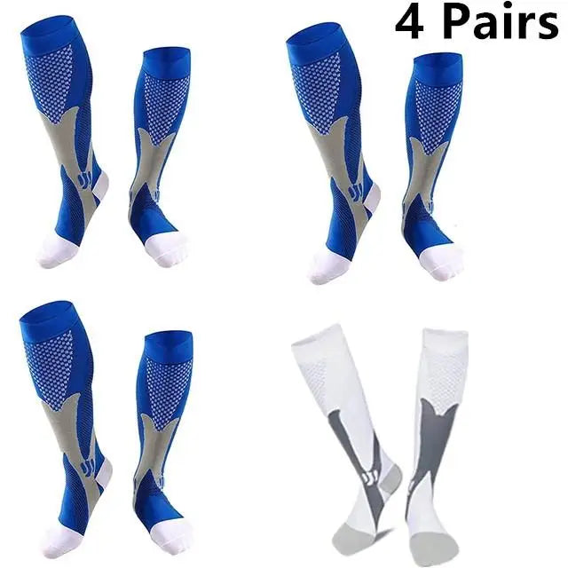 Pairs Men Compression Socks Football Soccer
