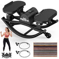 3D Lateral Rocking Stepper with Resistance Bands