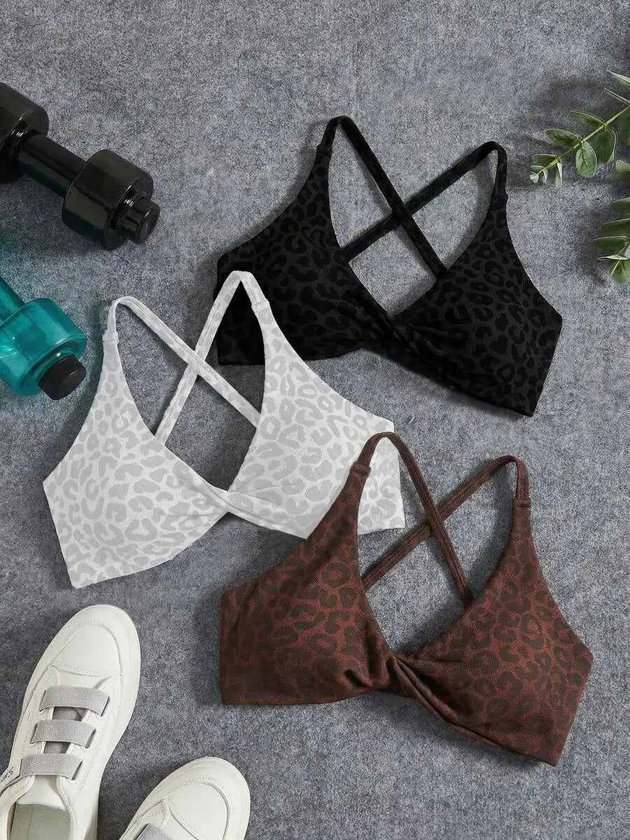 3PCS Seamless Yoga Sports Bra Set