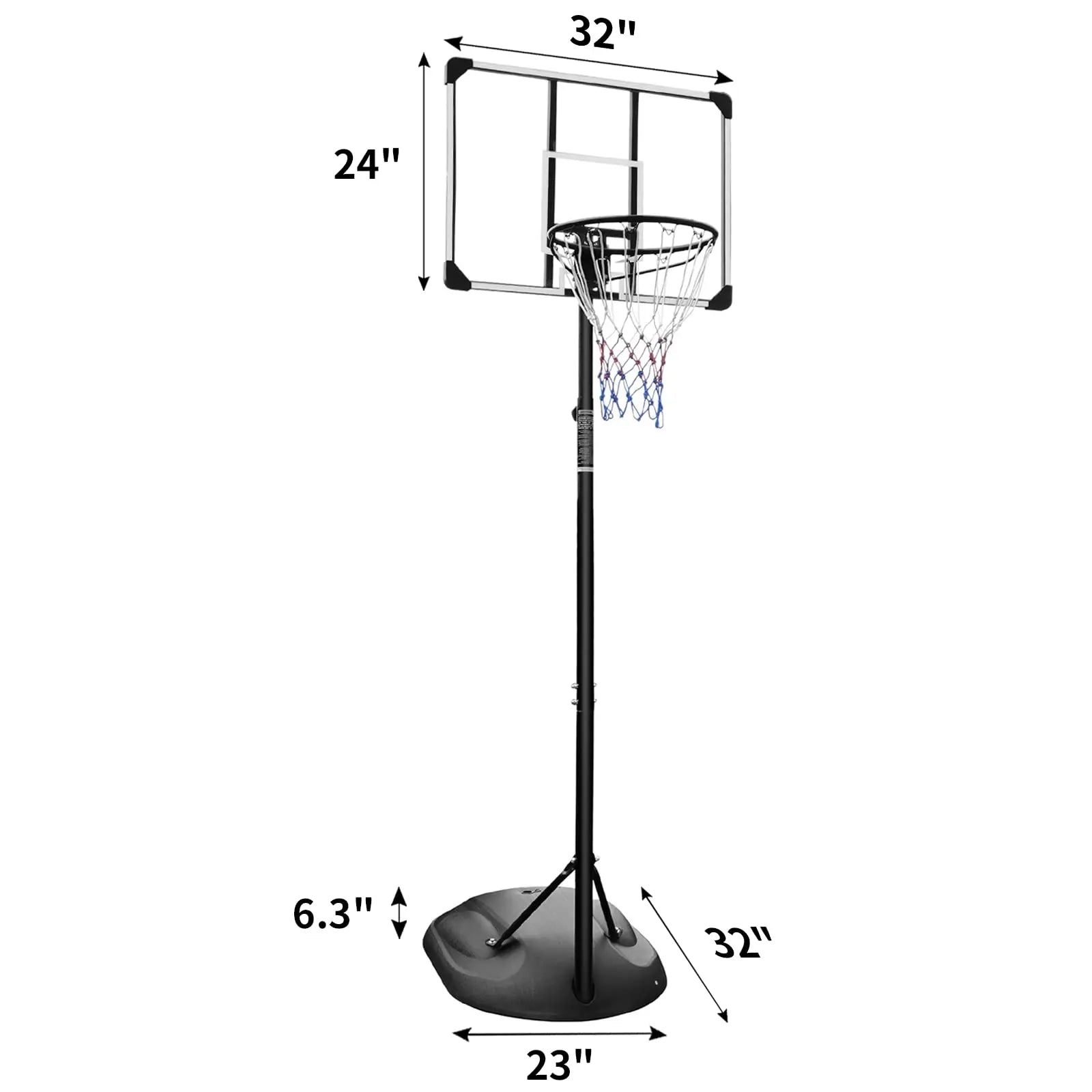 Basketball Hoop  7.5-9.2Ft Adjustable
