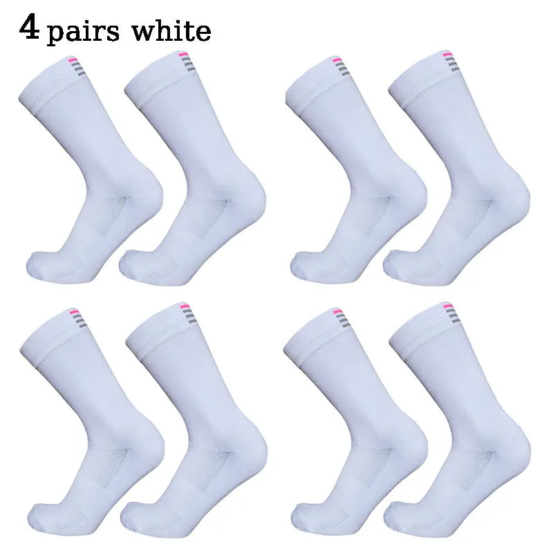 4 pairs  men women  mid length cycling socks