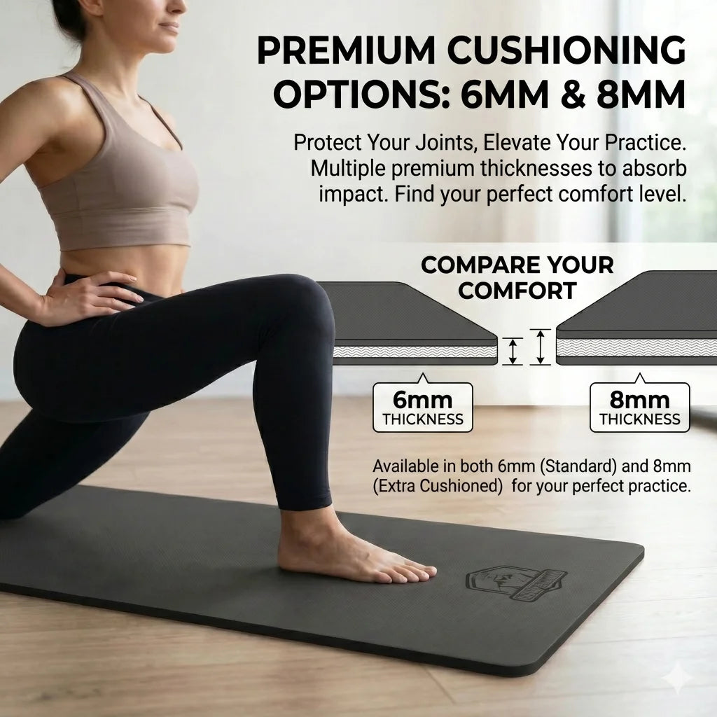 Extra Large Yoga Mat 6mm/8mm Thick TPE