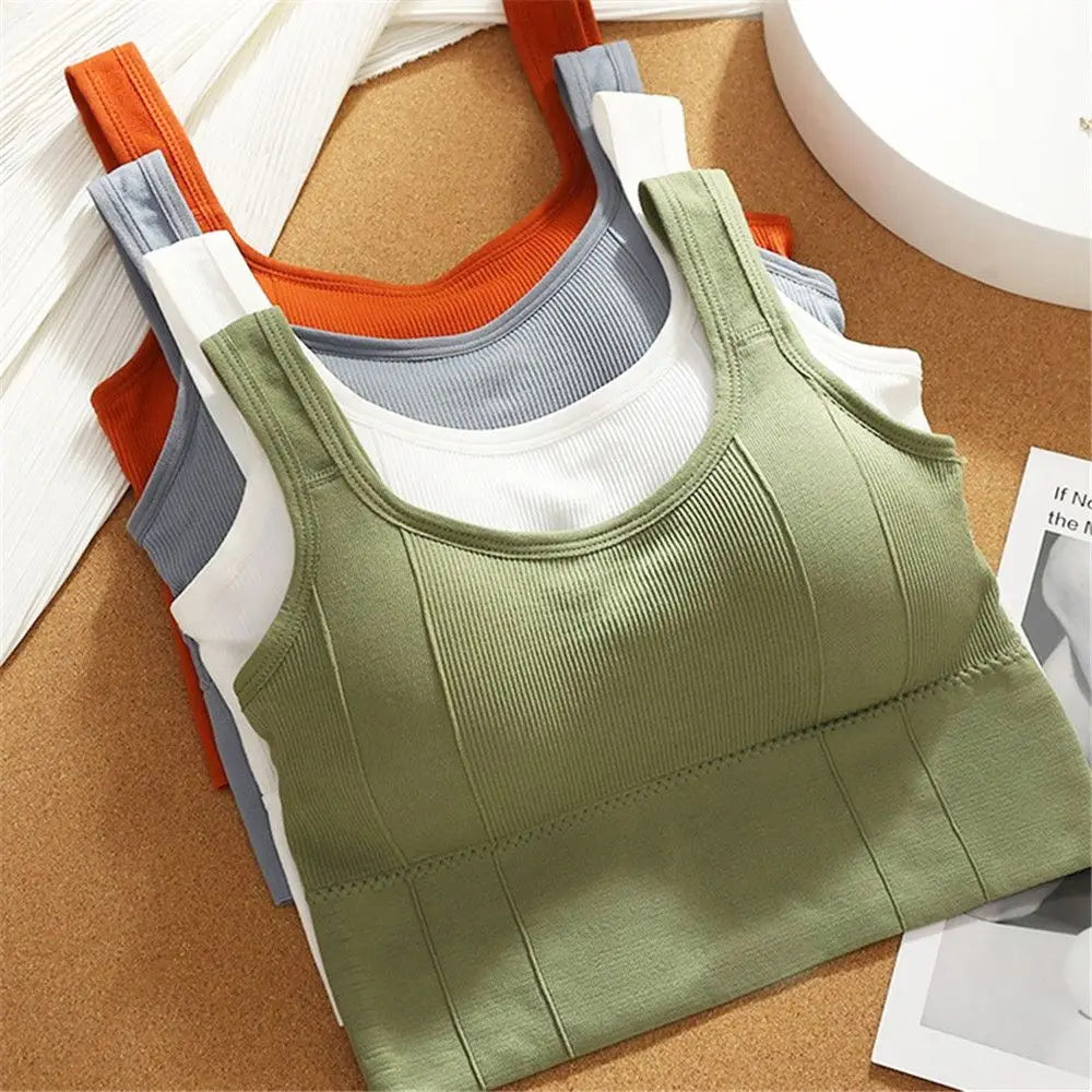 Crop Top Push Up Sport Bra