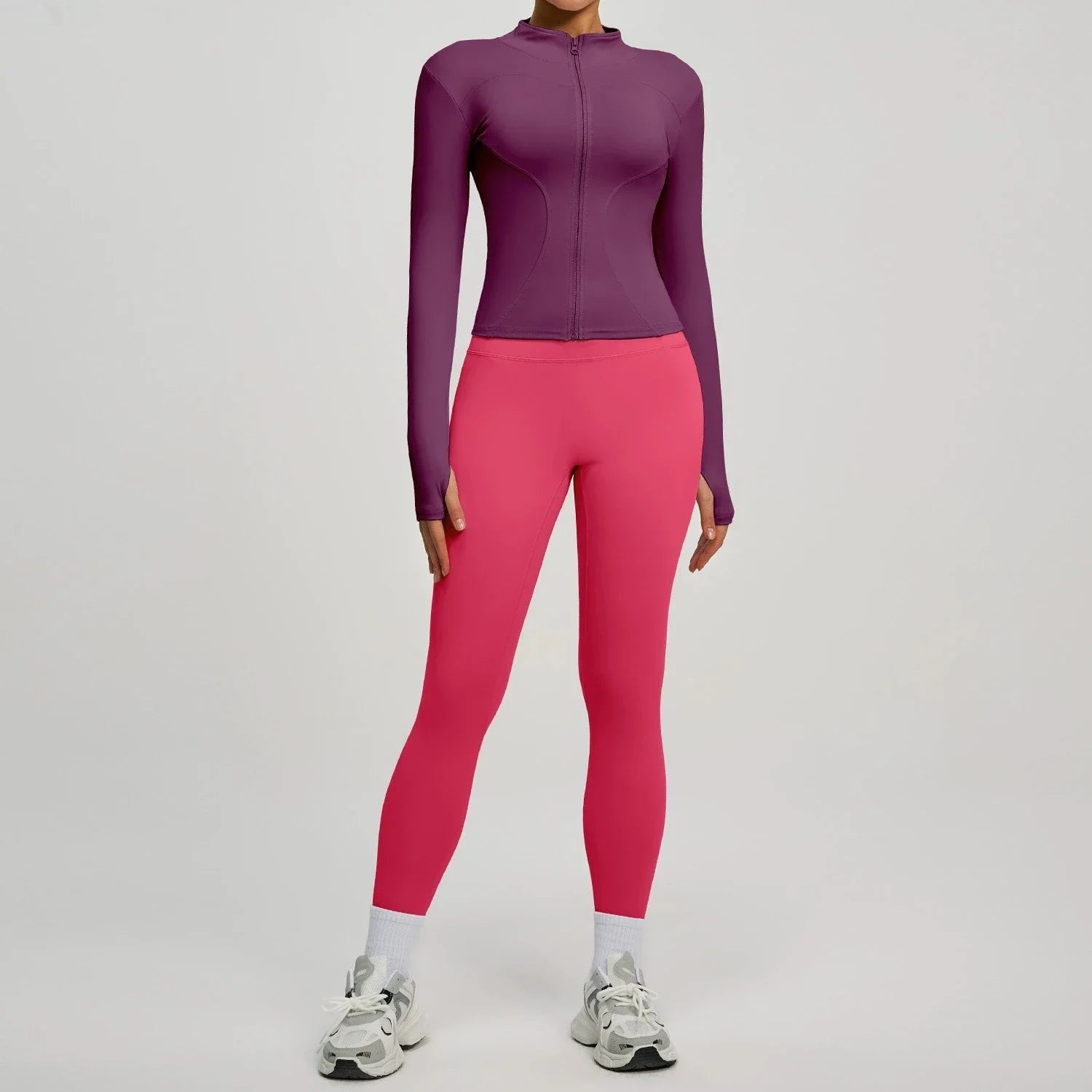 2Pcs Jacket Yoga Sets Women