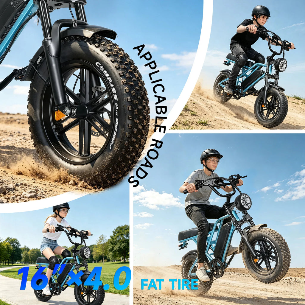 500W Mountain Ebike 36V 13Ah Lithium Battery 28MPH Max Speed 50Miles Long Range Adult Off Road Electric Mountain Bike 16 inch mini