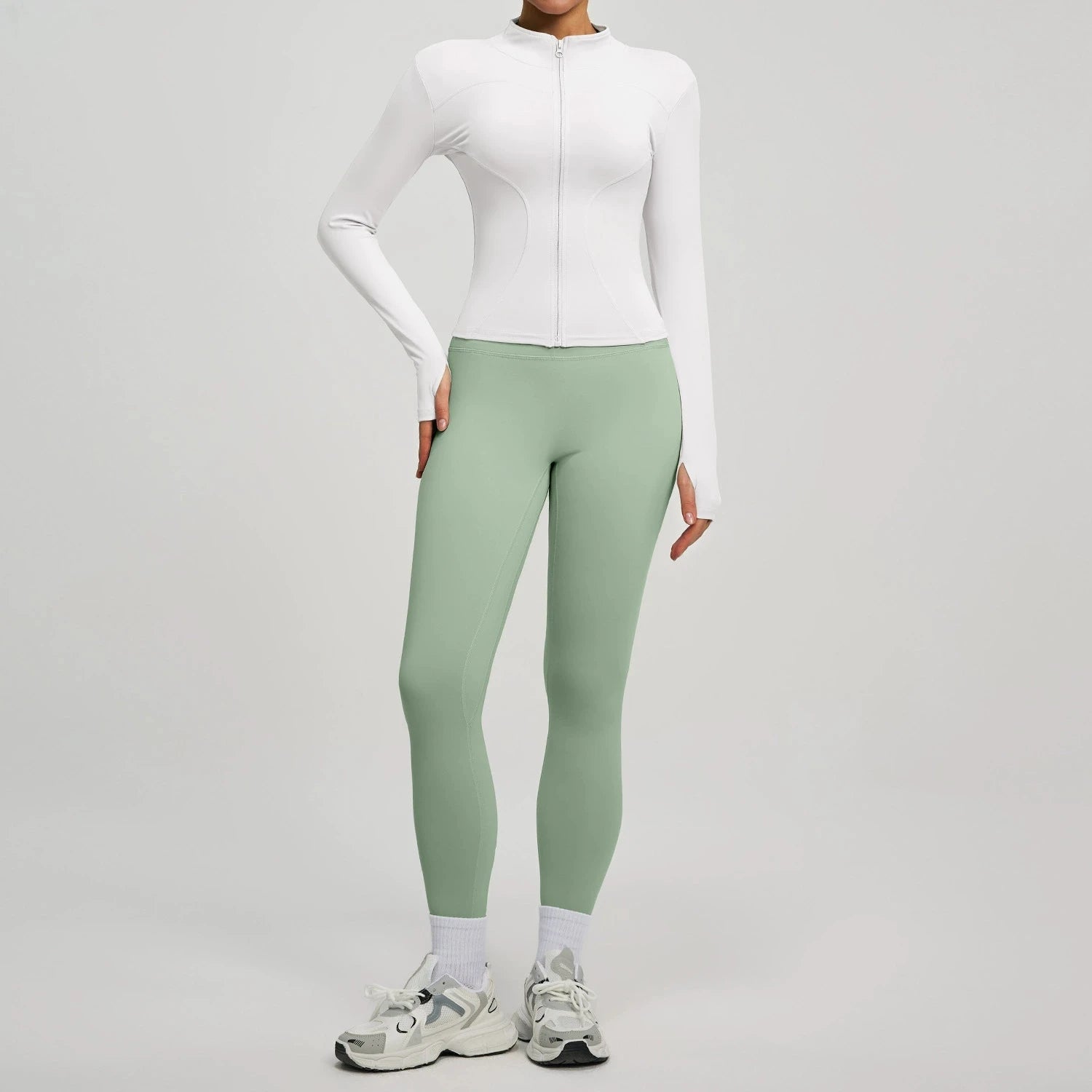 2Pcs Jacket Yoga Sets Women