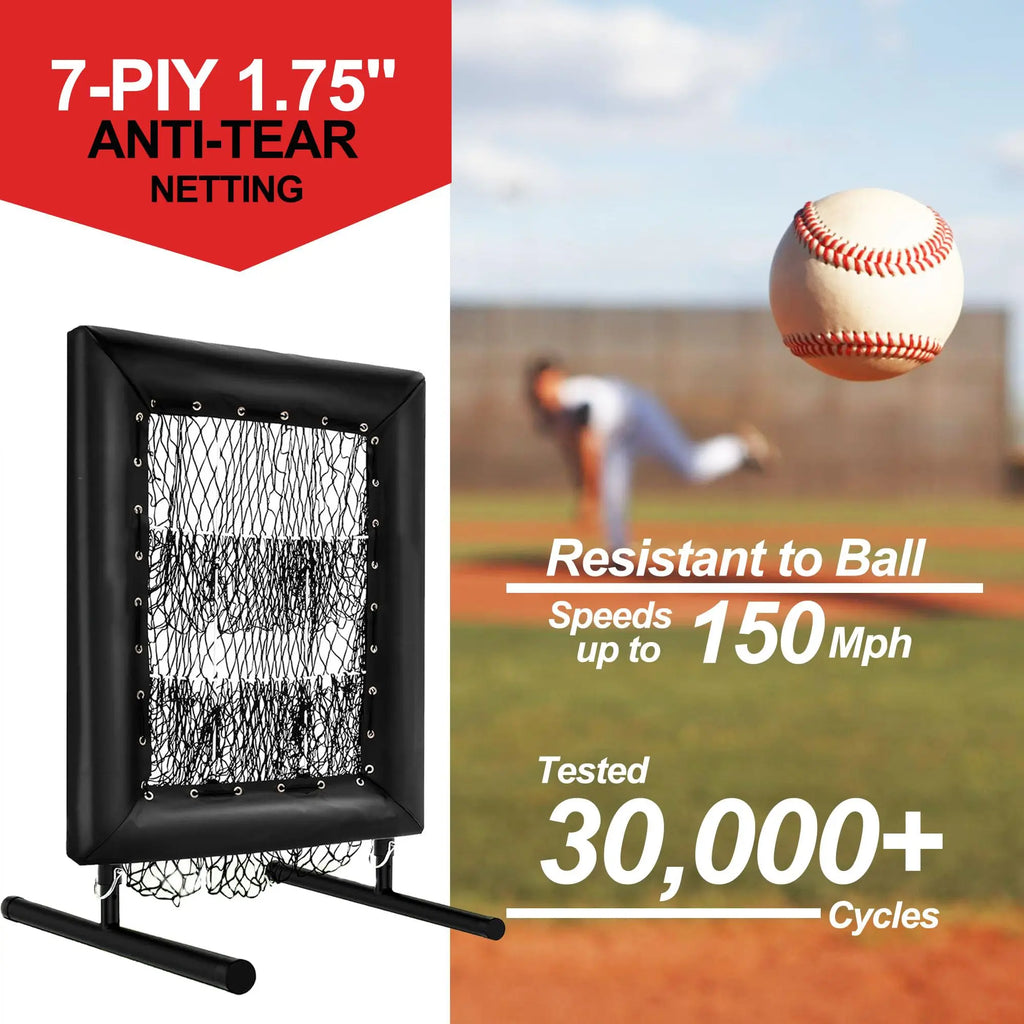 Rebound Pitching Net,9 Holes Strike Zone