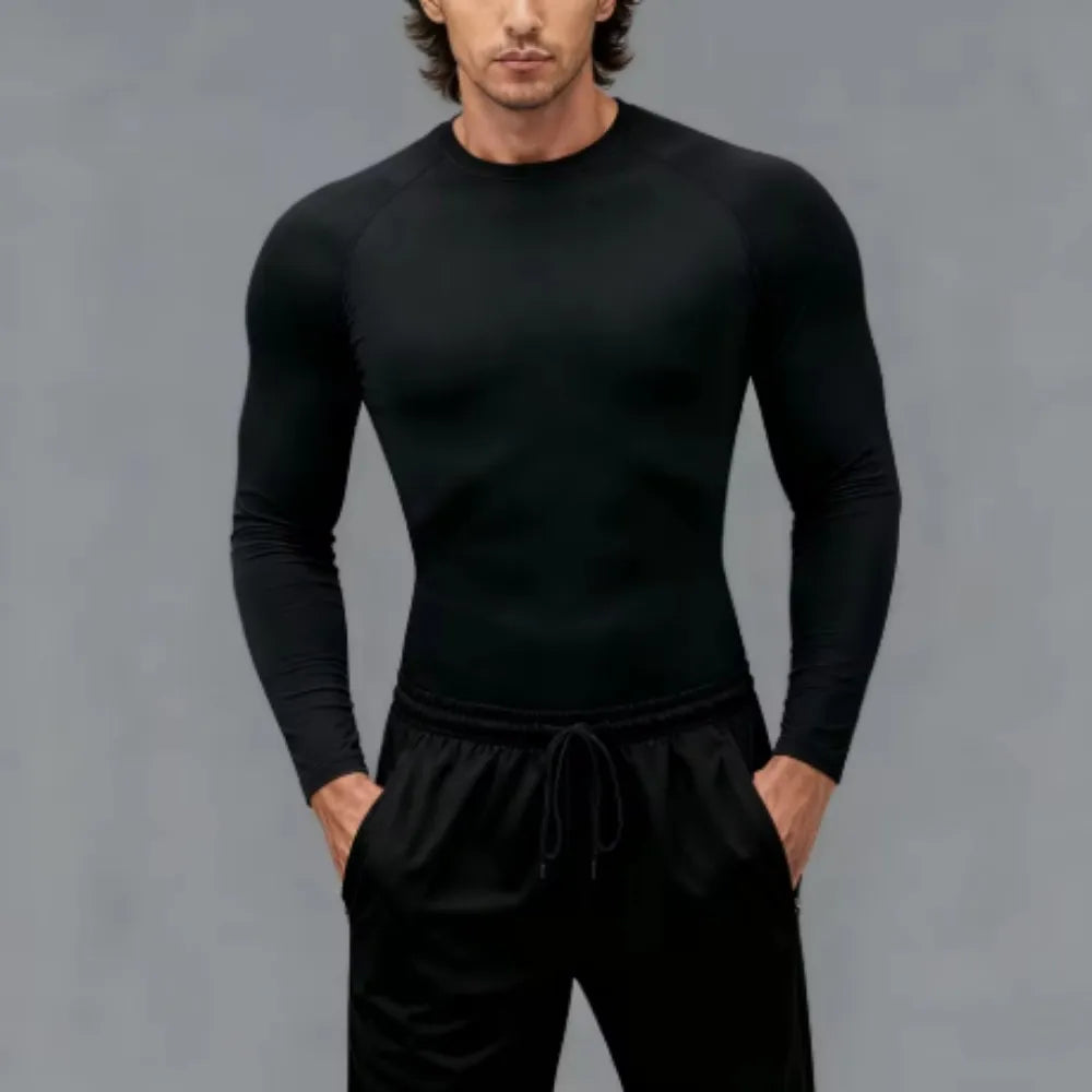 Men Bodybuilding Sports Compression T-Shirt LS