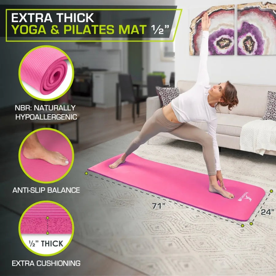 Extra Thick Yoga and Pilates Mat