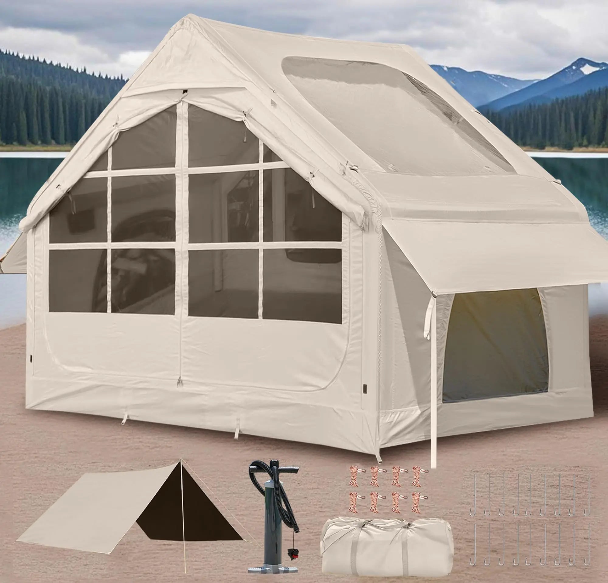 Inflatable Camping Tent With Awning