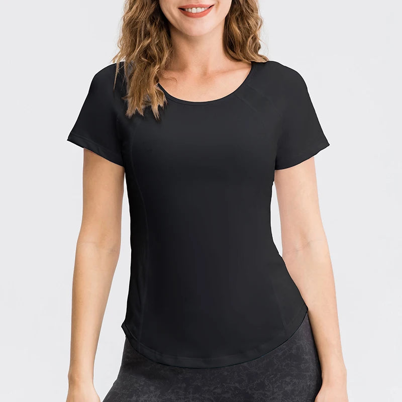 Women Yoga Top Short Sleeve