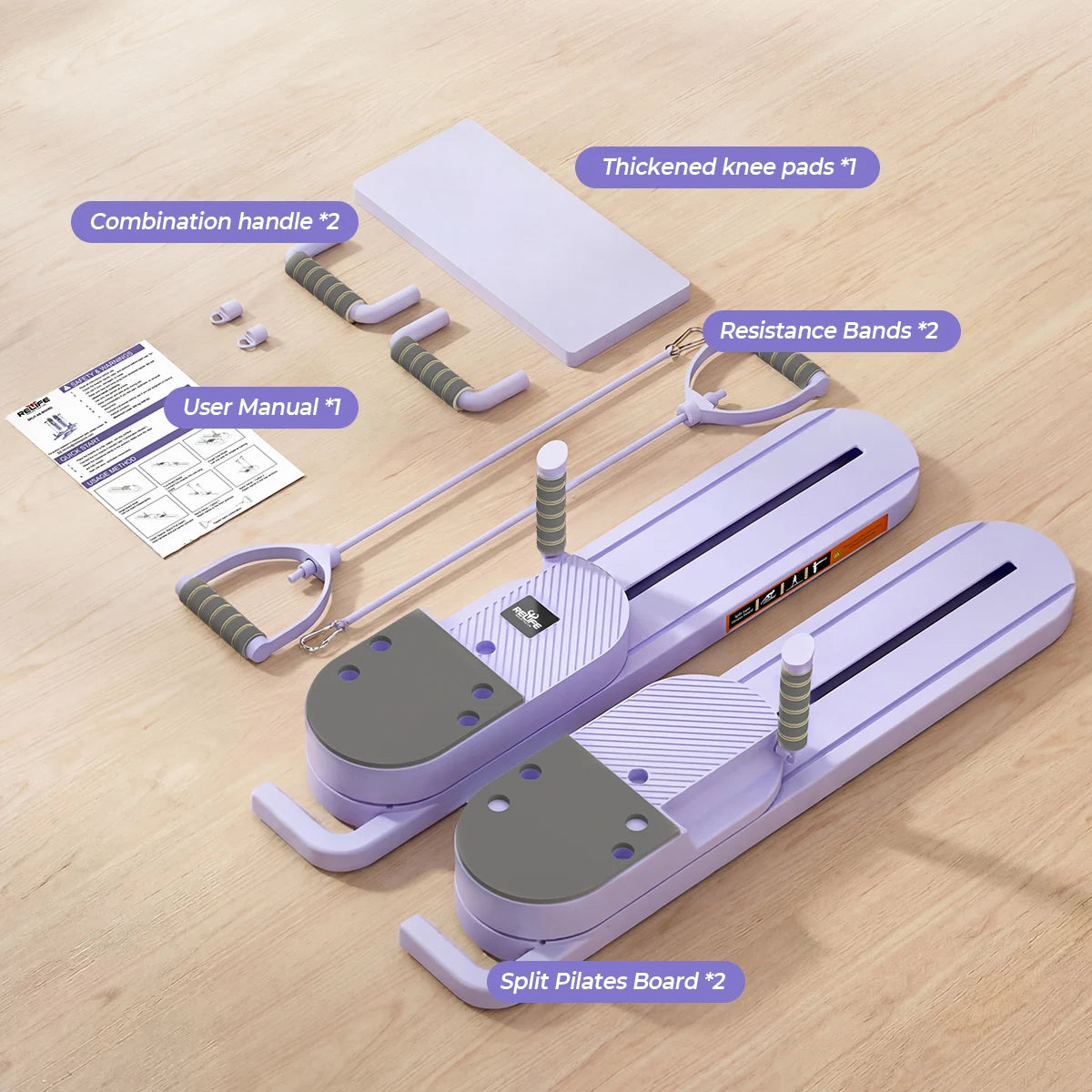 Adjustable Split Pilates Board