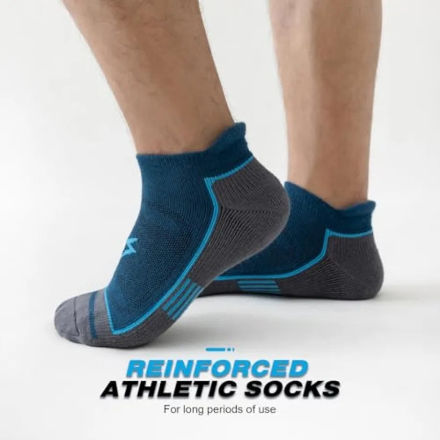 6 Pairs Men's Ankle Running Socks