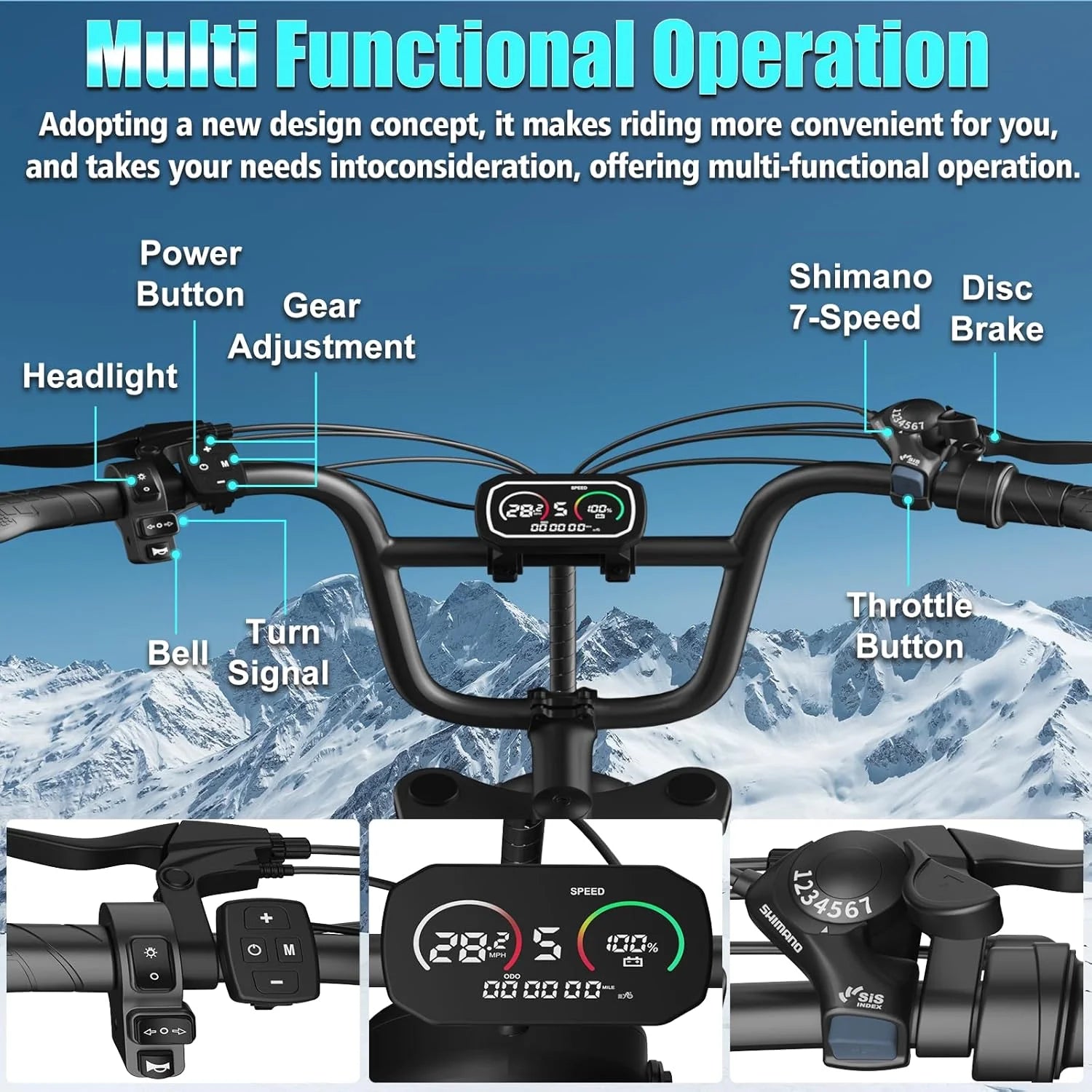 Electric Bicycle 1000W Motor Dual Suspension