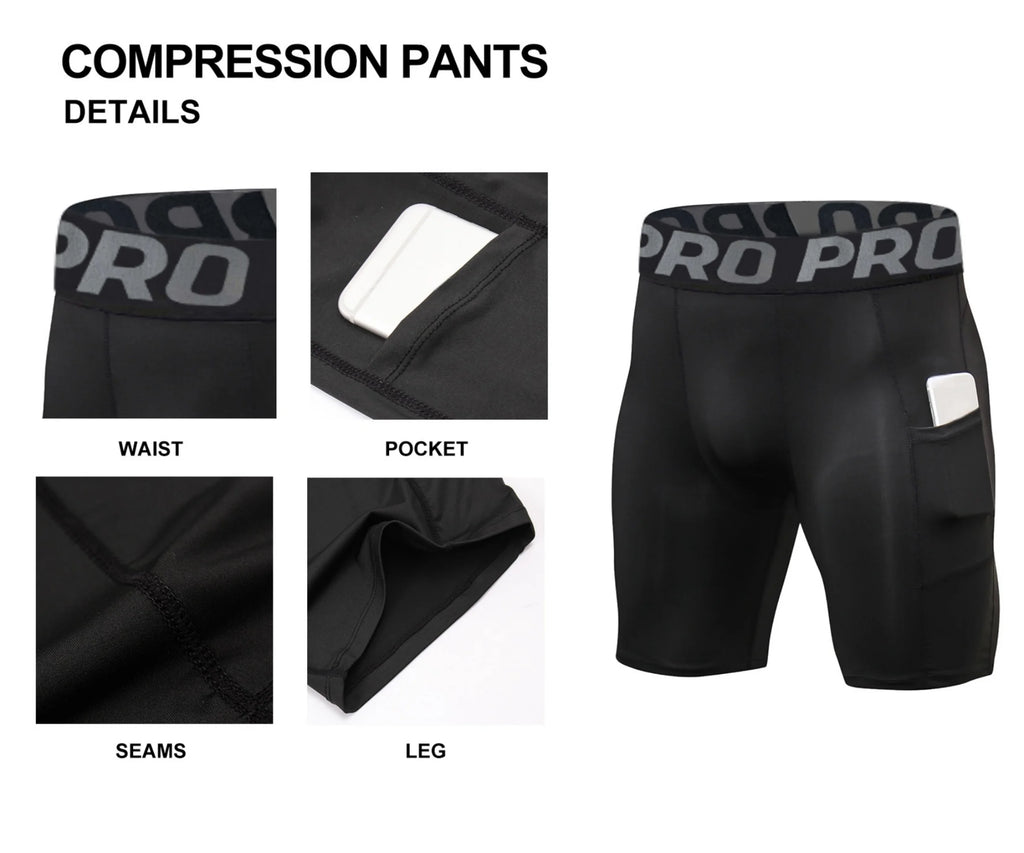Men's Compression Shorts with Pocket