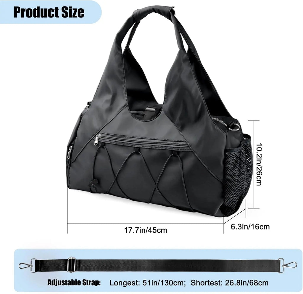 Women's Gym Bag with Yoga Mat Holder