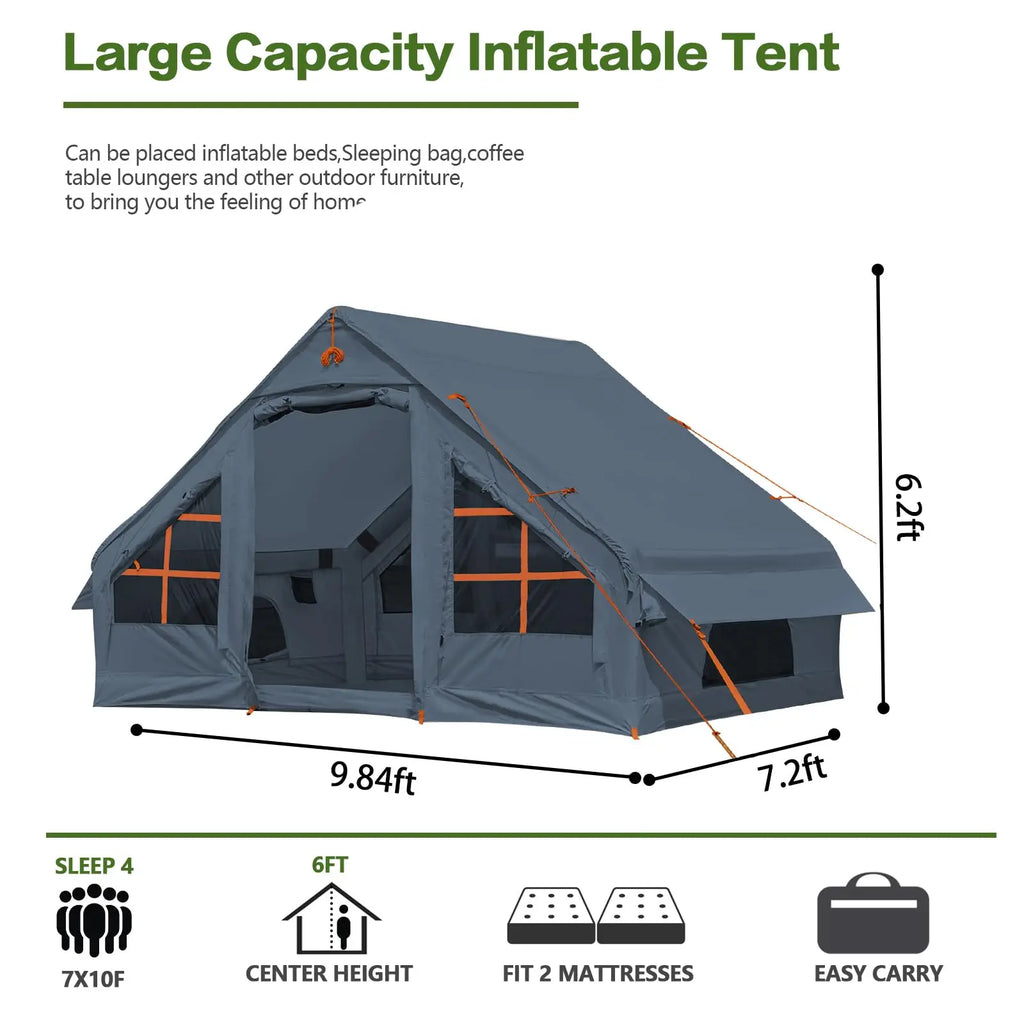 Inflatable Camping Tent With Awning
