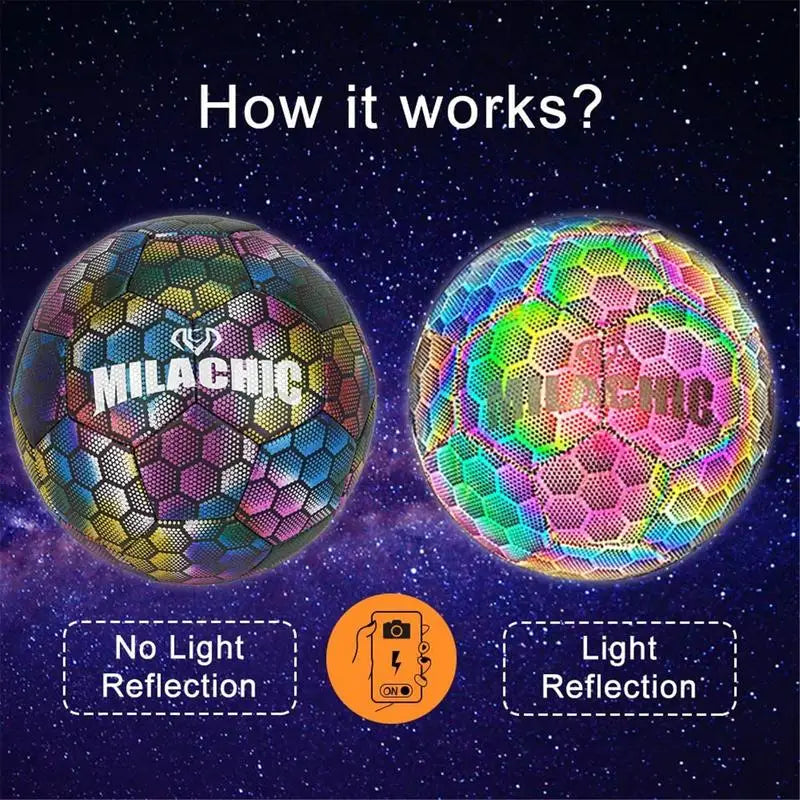 Reflective  Night Glowing Soccer Ball