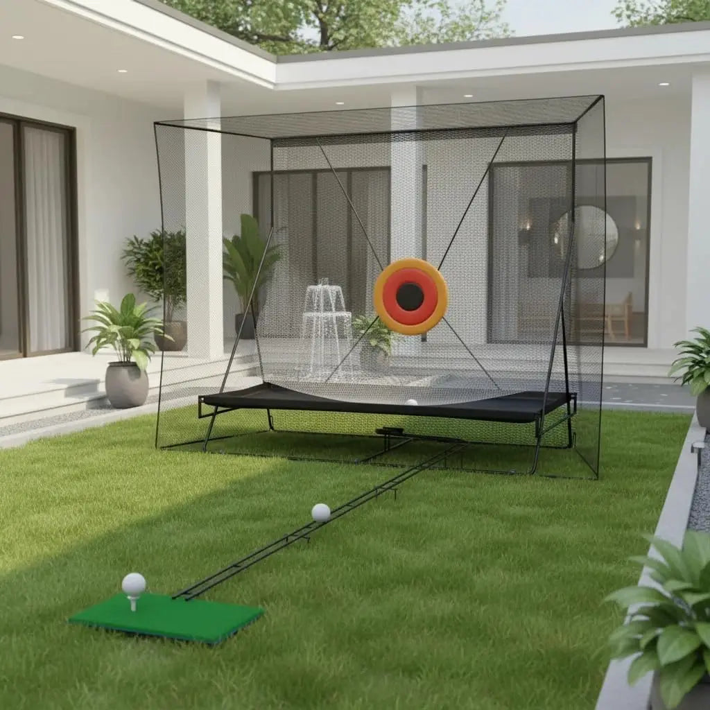 Golf Practice Net (305 x 244 cm) with Ball Return