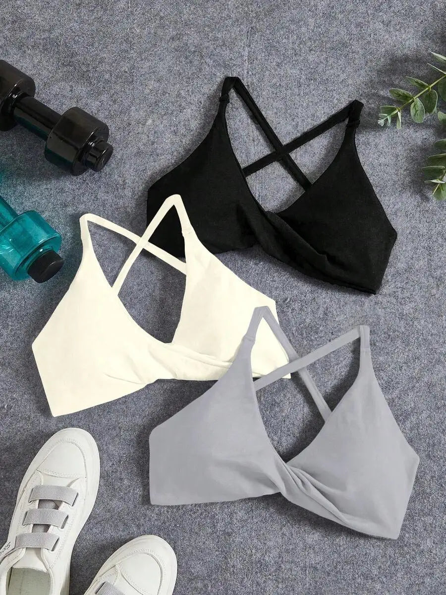 3PCS Seamless Yoga Sports Bra Set