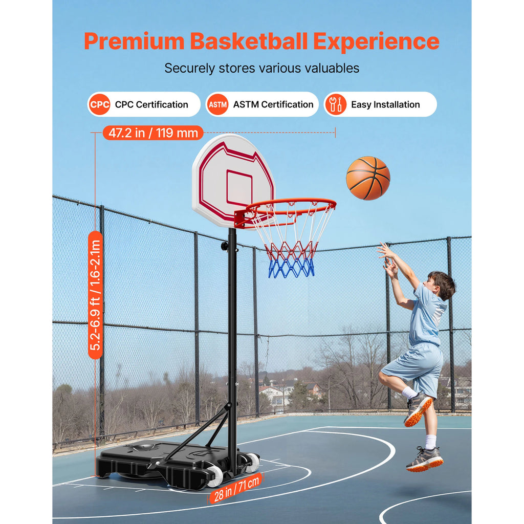 Portable Basketball Stand Height Adjustment