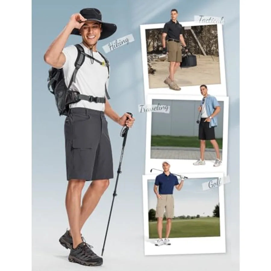 Mens Hiking Shorts Phone-Pocket