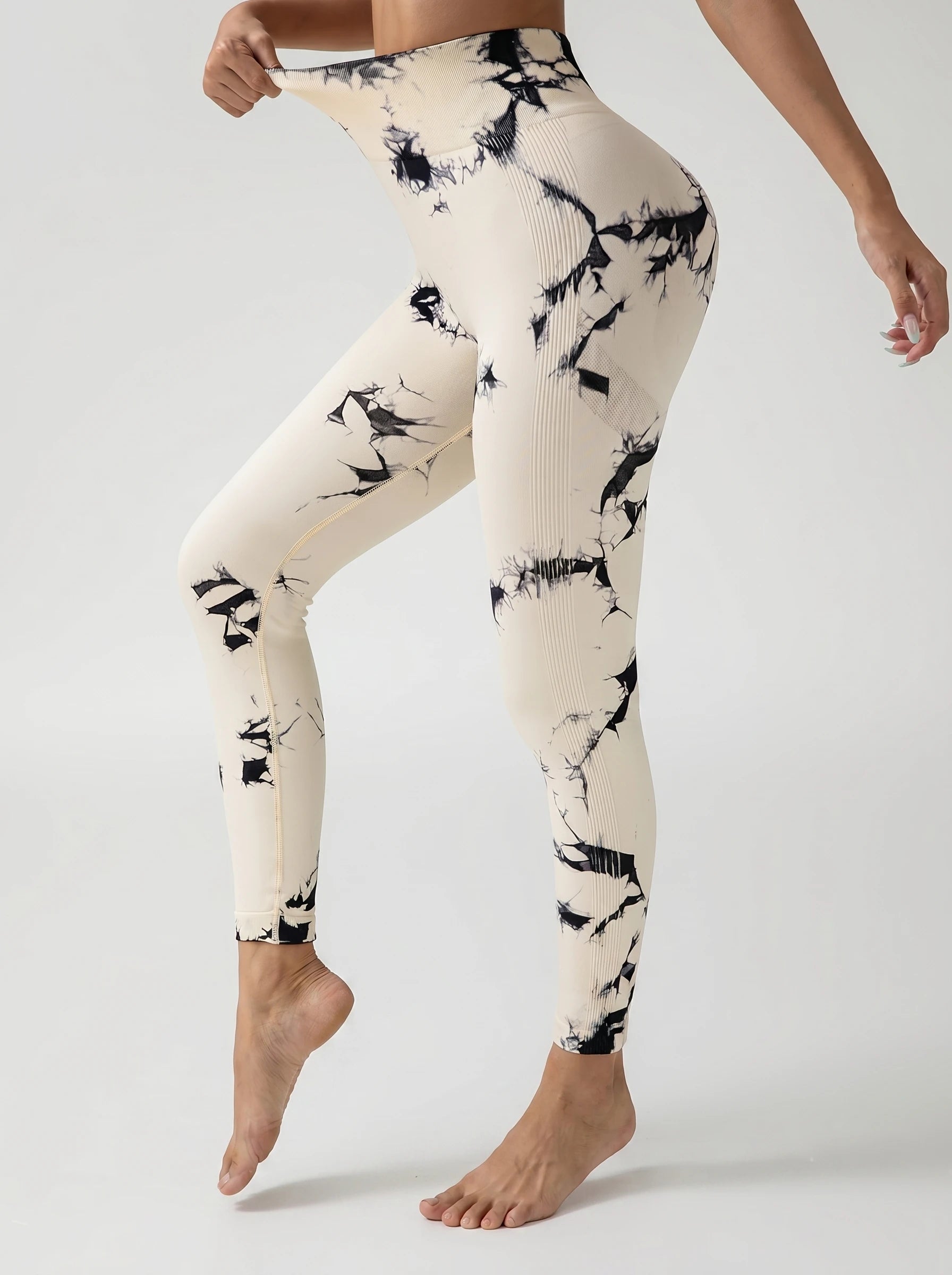 Bright Tie-Dye High-Waist Yoga Pants