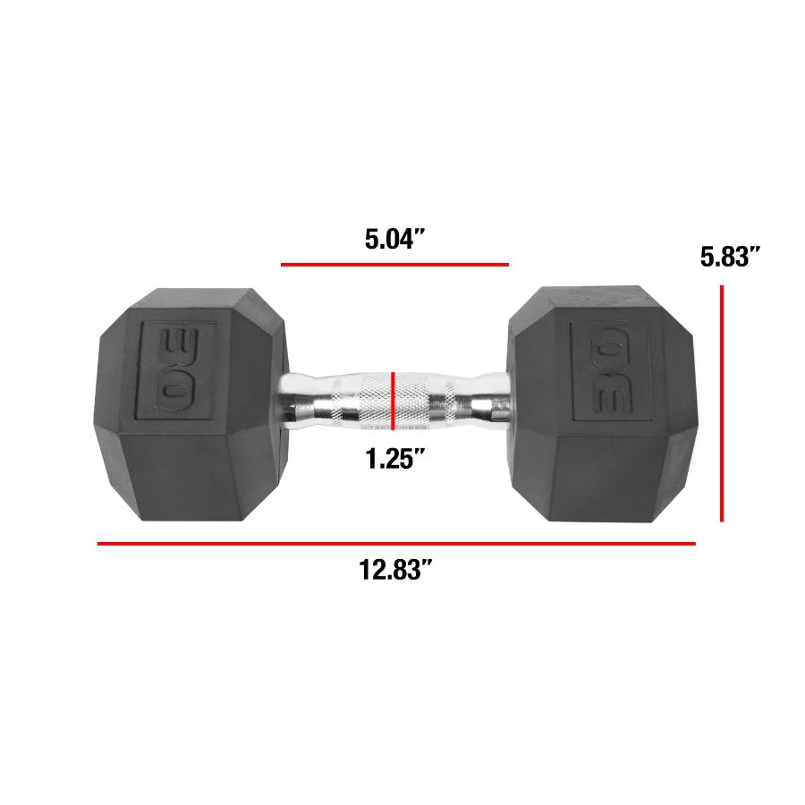 Barbell Coated Hex Dumbbell Single 30 lbs