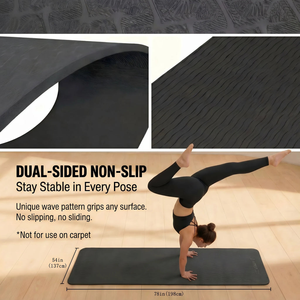 Extra Large Yoga Mat 6mm/8mm Thick TPE