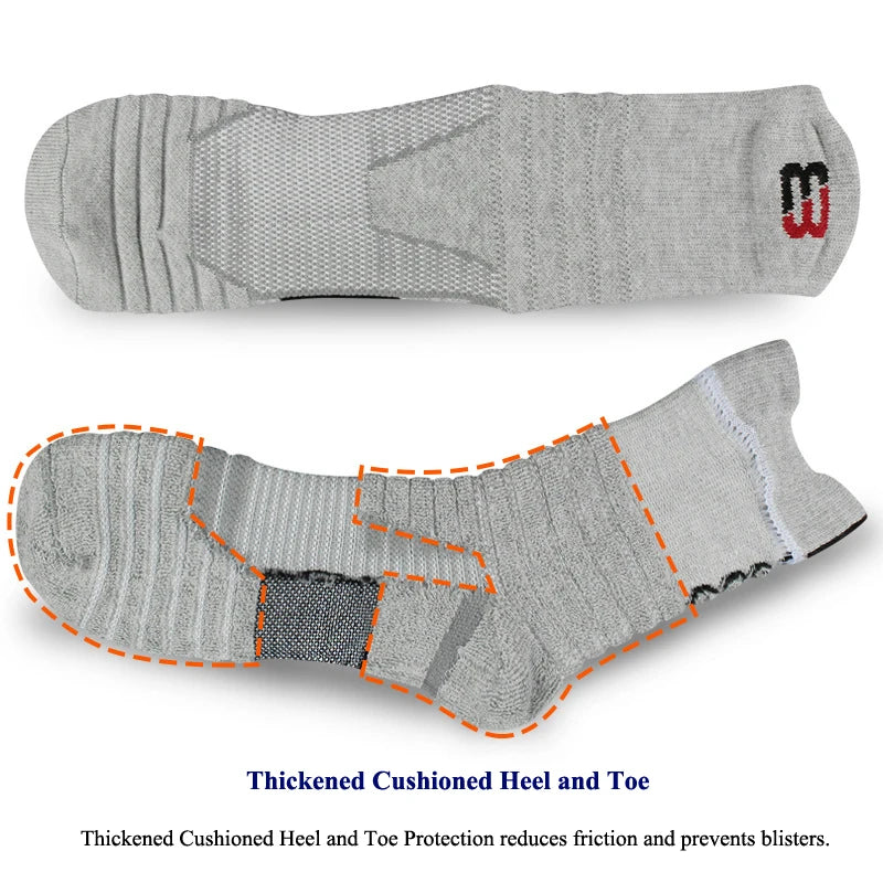 Unisex Sports Socks Shock-absorbing Cushion