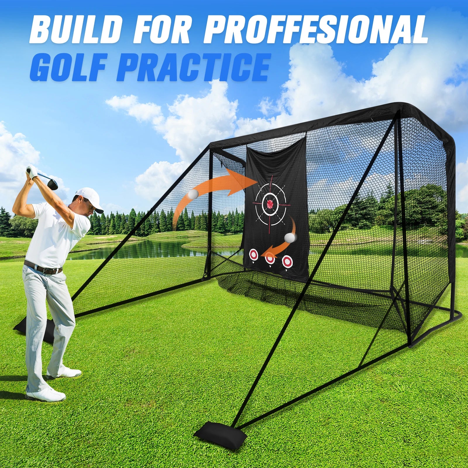 120x96x84inch  Golf Hitting Barrier