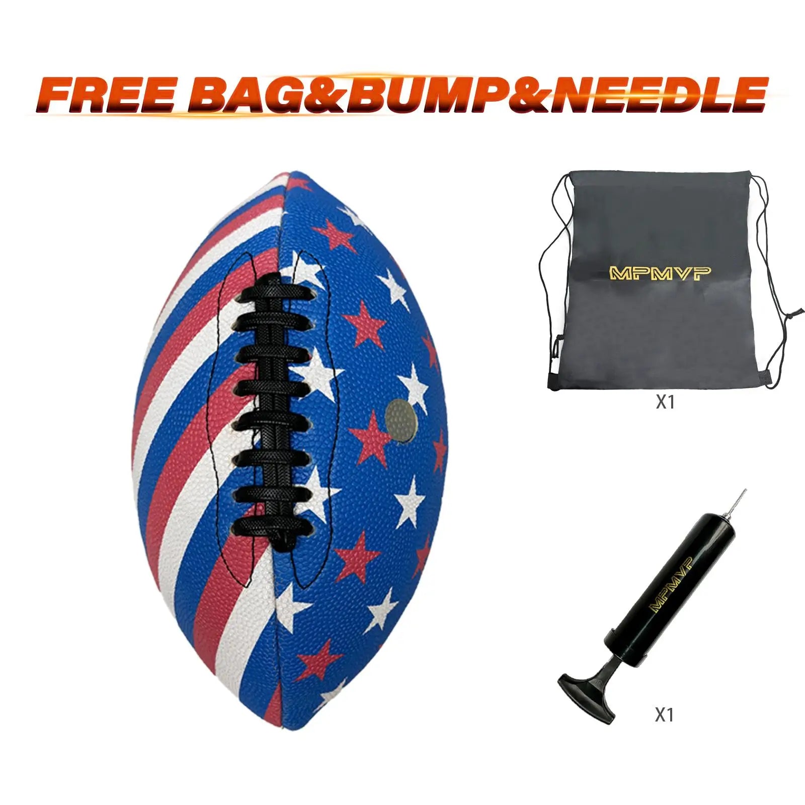 Rubber Light Up Colorful American Football, Size 6