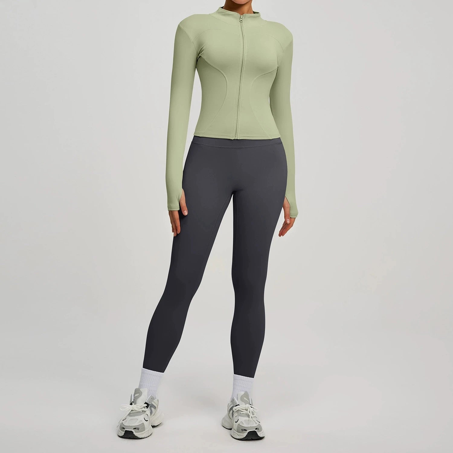 2Pcs Jacket Yoga Sets Women