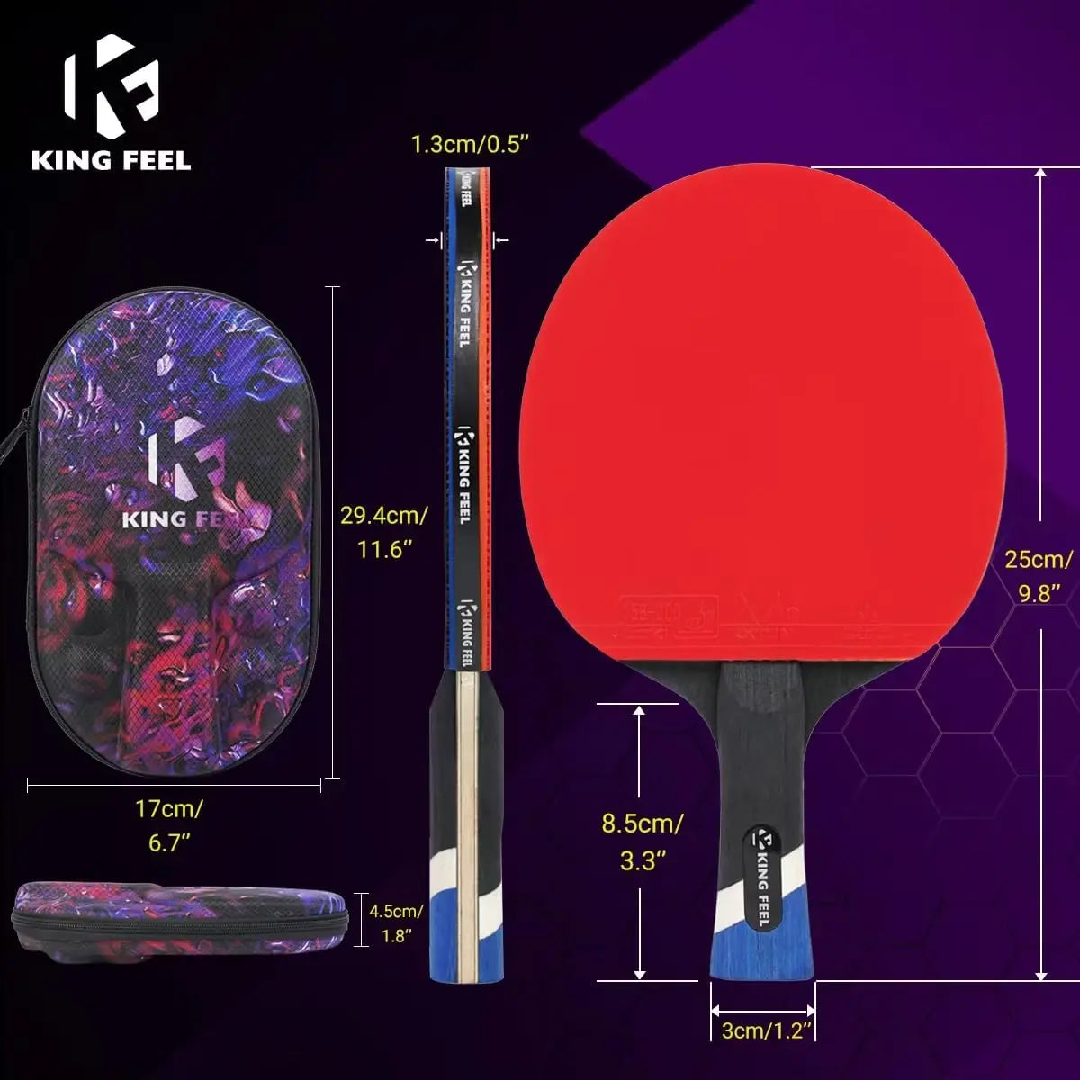 Lightweight Carbon Fiber Table Tennis Rackets
