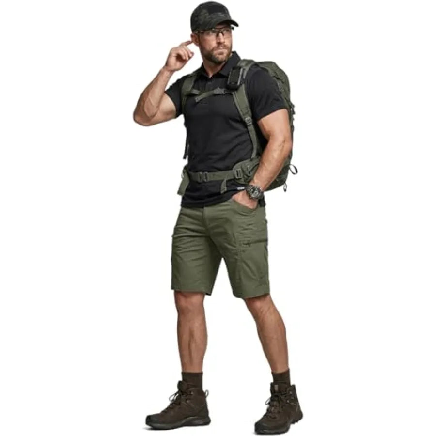 Men's Quick Dry Stretch Hiking Cargo Shorts,