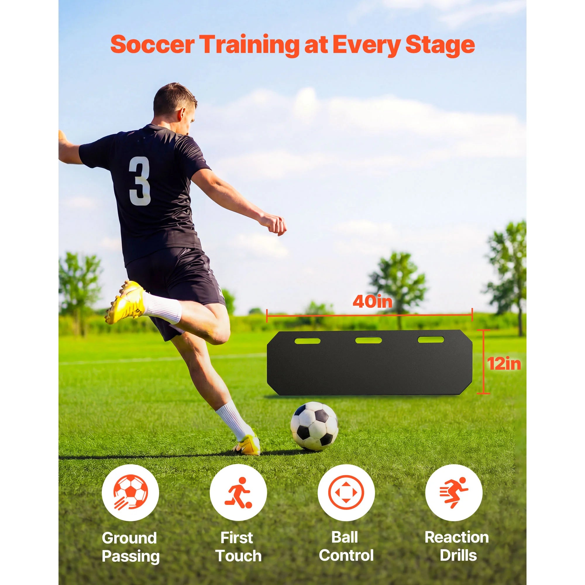 40x12in Portable Soccer Rebounder